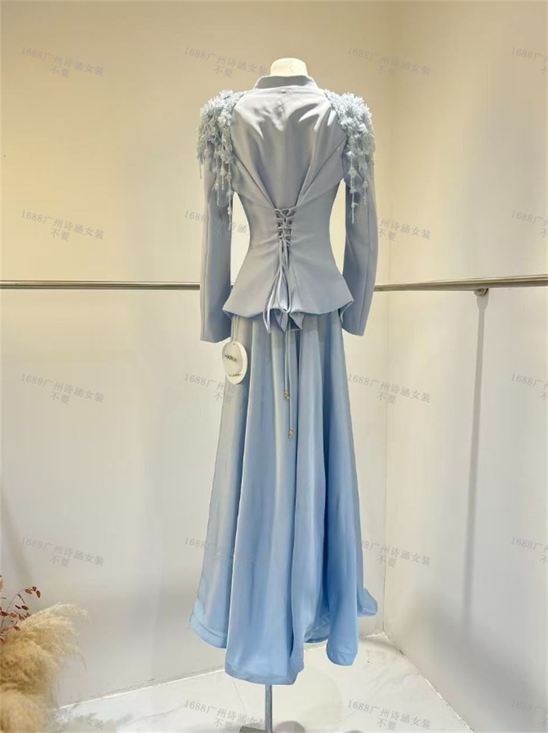 Beige Women Suit Skirt Set 2Pc - Formal Wear Gowns For Women 评论和价格