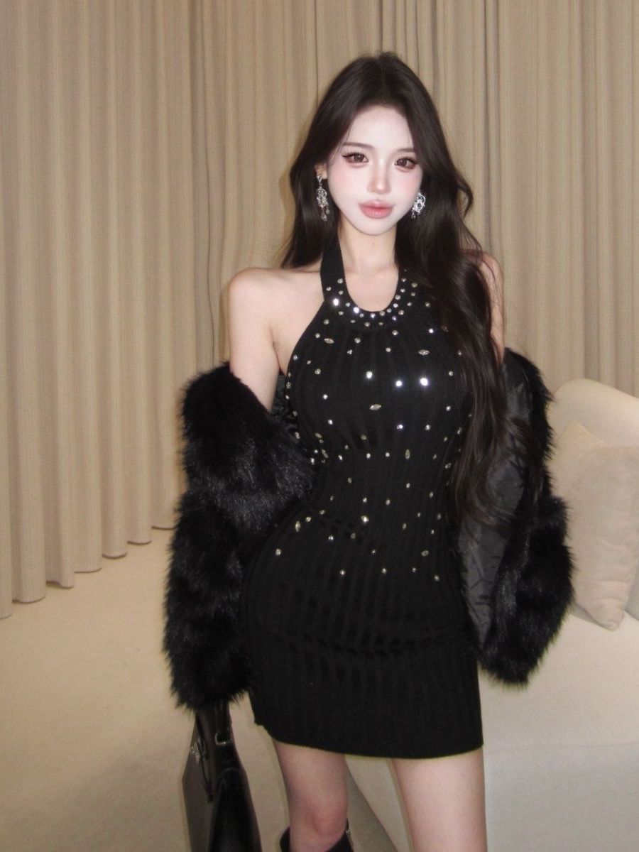 Fashionable Diamond Embedded B - Wrap Dress Work 评论和价格