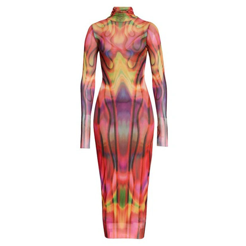 Sexy 3D Body Shape Printed Dre - Formal Wear Gowns For Women 评论和价格