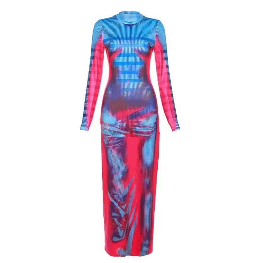 Sexy 3D Body Shape Printed Dre - Formal Wear Gowns For Women 评论和价格