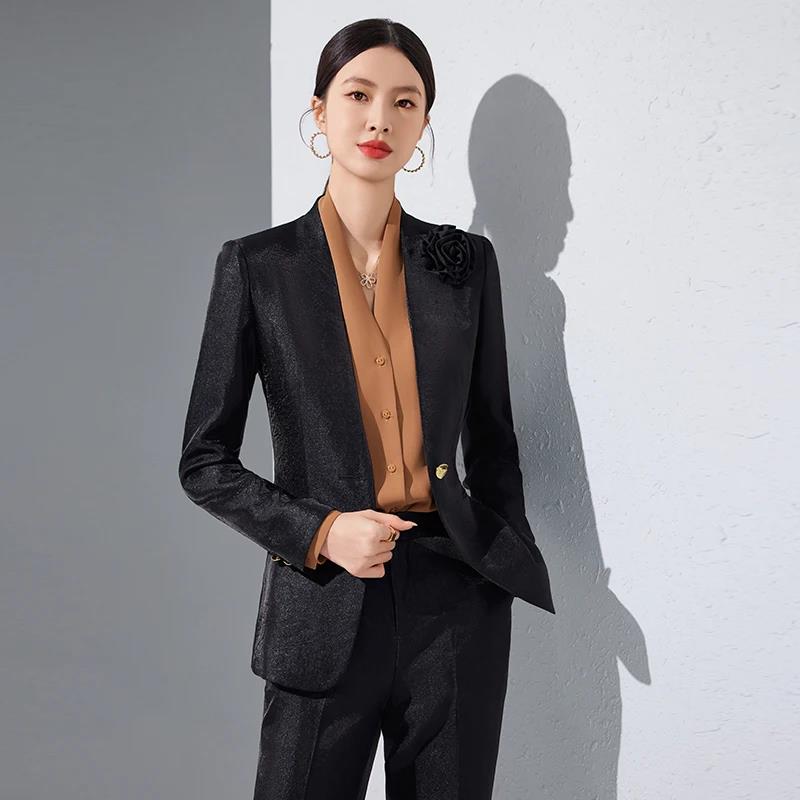 Women Blazer Pants Sets Gold A - Women Formal Wear With Blazer 评论和价格