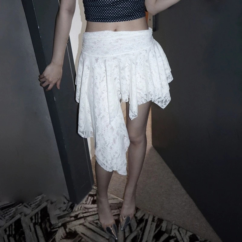 Rose Crochet Lace Asymmetric M - Women Formal Wear Look 评论和价格