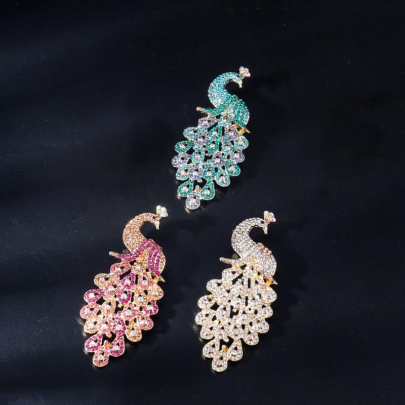 Unique Peacock Brooch Pin For  - Women Formal Wear Look 评论和价格