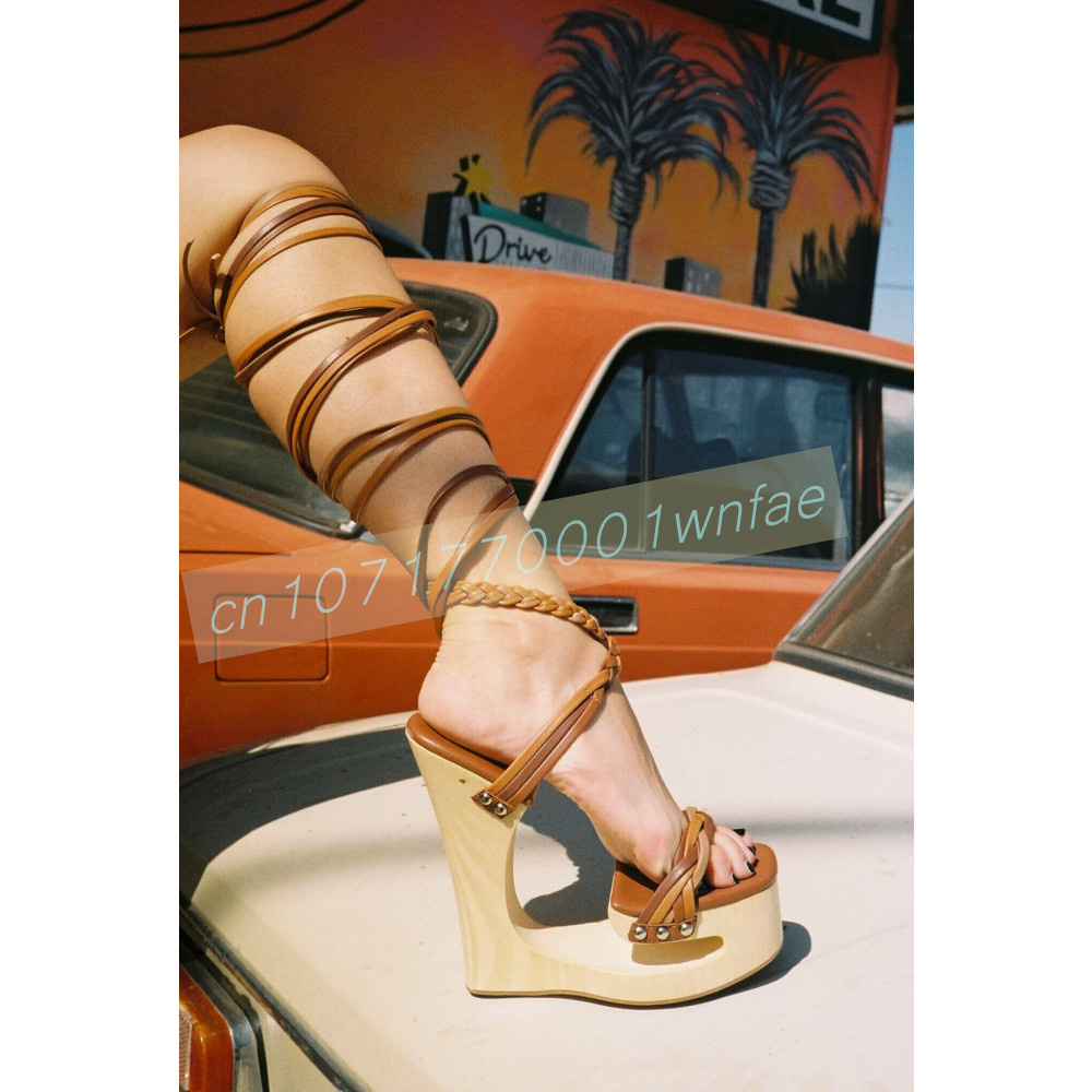 Women Wedge Sandals Open Toe P - Wrap Dress Work 评论和价格